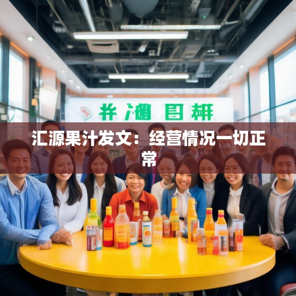 汇源果汁发文：经营情况一切正常