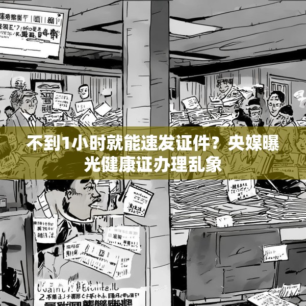 不到1小时就能速发证件？央媒曝光健康证办理乱象