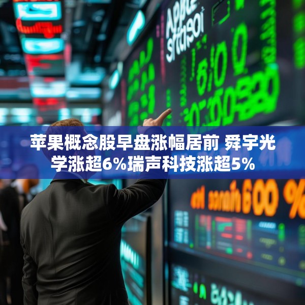 苹果概念股早盘涨幅居前 舜宇光学涨超6%瑞声科技涨超5%