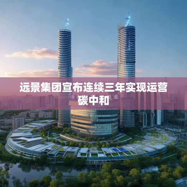 远景集团宣布连续三年实现运营碳中和