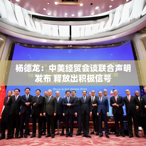 杨德龙：中美经贸会谈联合声明发布 释放出积极信号