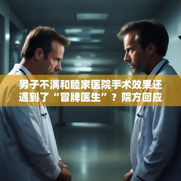 男子不满和睦家医院手术效果还遇到了“冒牌医生”？院方回应