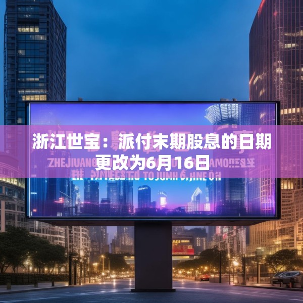 浙江世宝：派付末期股息的日期更改为6月16日