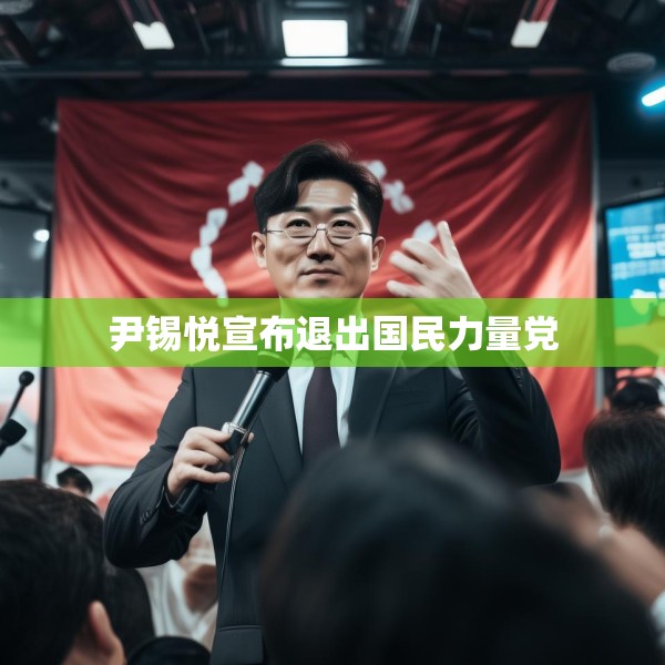 尹锡悦宣布退出国民力量党