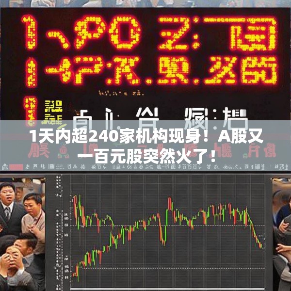 1天内超240家机构现身！A股又一百元股突然火了！