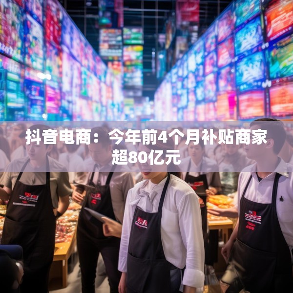 抖音电商：今年前4个月补贴商家超80亿元
