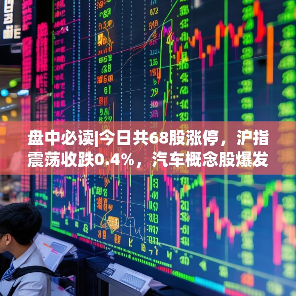 盘中必读|今日共68股涨停，沪指震荡收跌0.4%，汽车概念股爆发