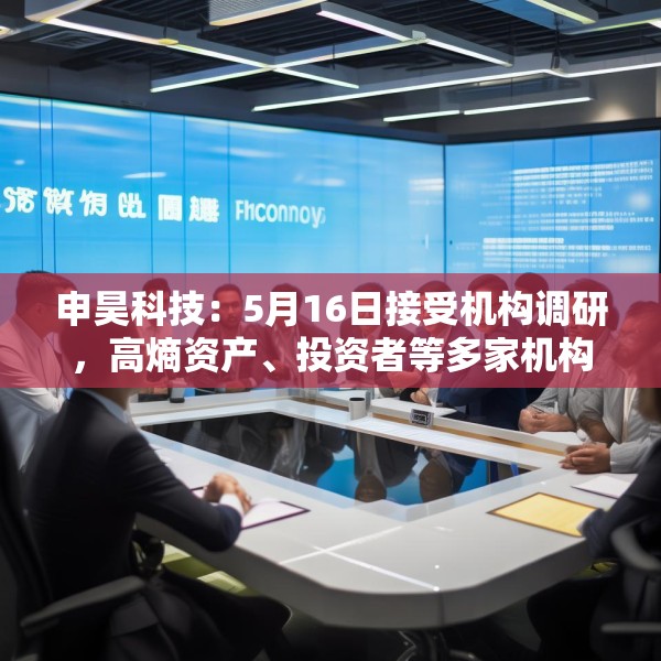申昊科技：5月16日接受机构调研，高熵资产、投资者等多家机构参与