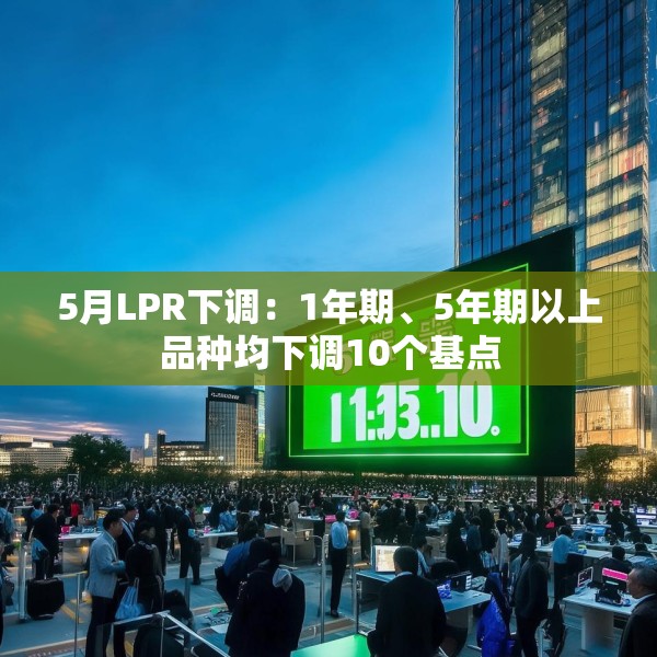 5月LPR下调：1年期、5年期以上品种均下调10个基点