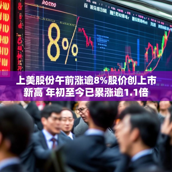 上美股份午前涨逾8%股价创上市新高 年初至今已累涨逾1.1倍