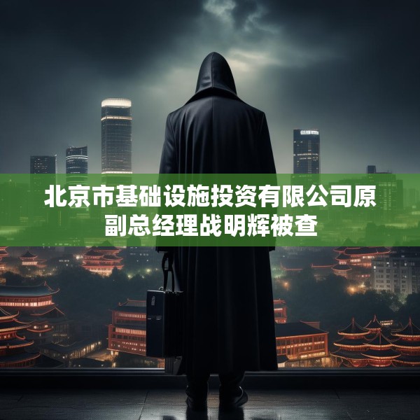 北京市基础设施投资有限公司原副总经理战明辉被查