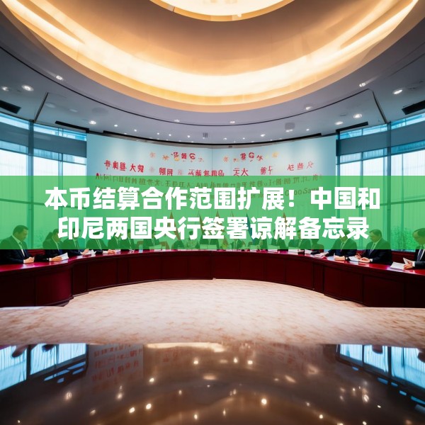本币结算合作范围扩展！中国和印尼两国央行签署谅解备忘录