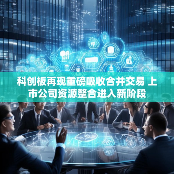 科创板再现重磅吸收合并交易 上市公司资源整合进入新阶段