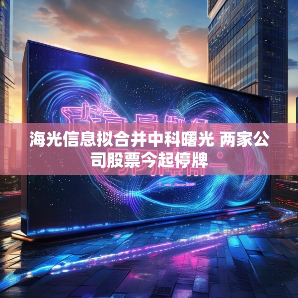 海光信息拟合并中科曙光 两家公司股票今起停牌