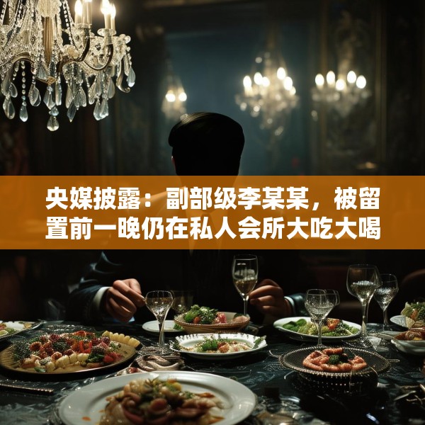 央媒披露：副部级李某某，被留置前一晚仍在私人会所大吃大喝