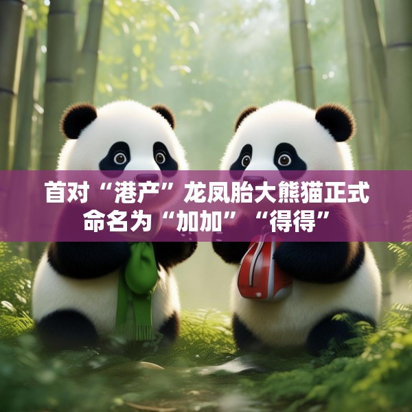 首对“港产”龙凤胎大熊猫正式命名为“加加”“得得”