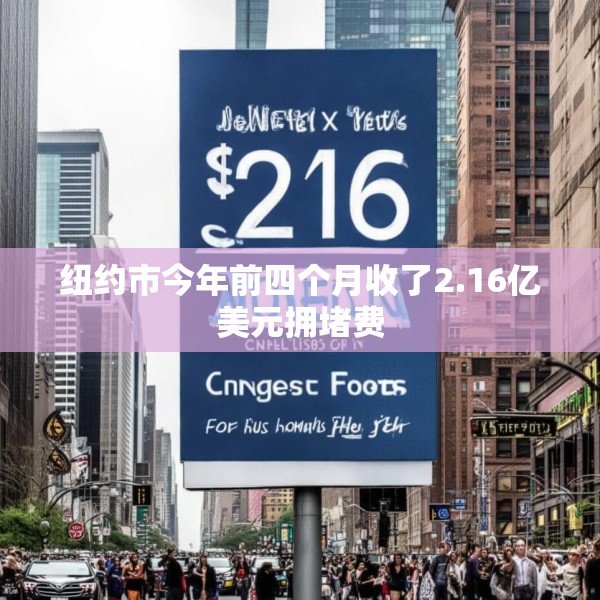 纽约市今年前四个月收了2.16亿美元拥堵费