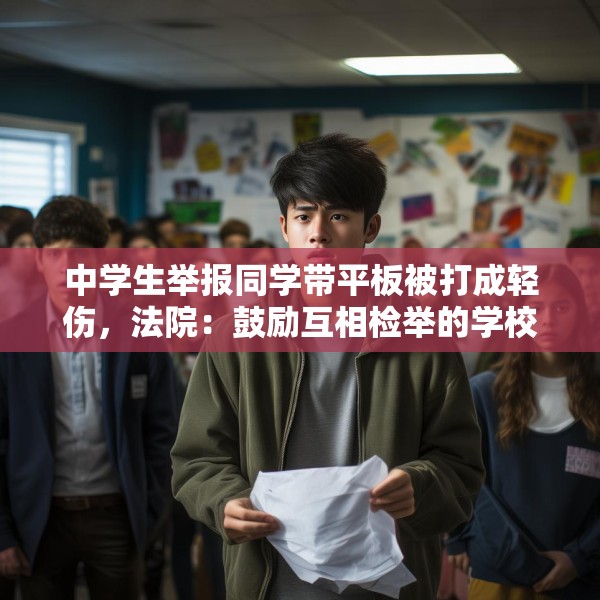 中学生举报同学带平板被打成轻伤，法院：鼓励互相检举的学校应担责三成