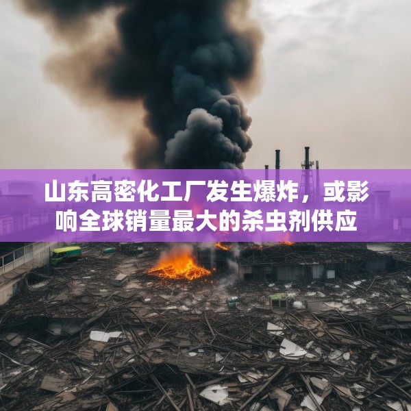 山东高密化工厂发生爆炸，或影响全球销量最大的杀虫剂供应