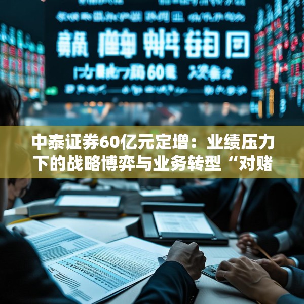 中泰证券60亿元定增：业绩压力下的战略博弈与业务转型“对赌”
