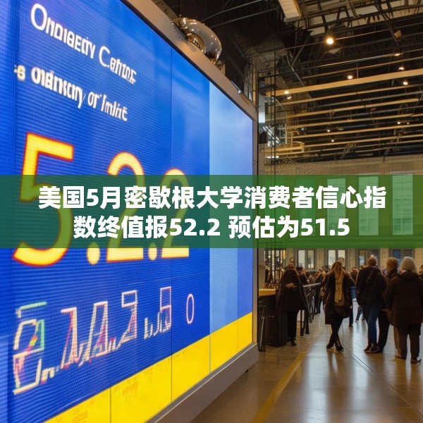 美国5月密歇根大学消费者信心指数终值报52.2 预估为51.5