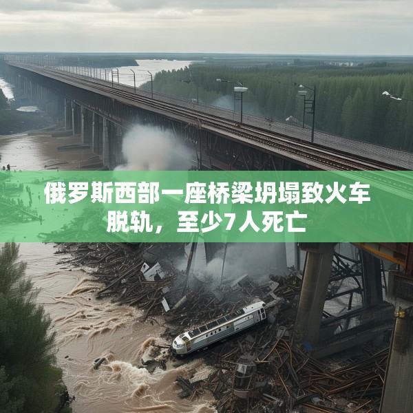 俄罗斯西部一座桥梁坍塌致火车脱轨，至少7人死亡