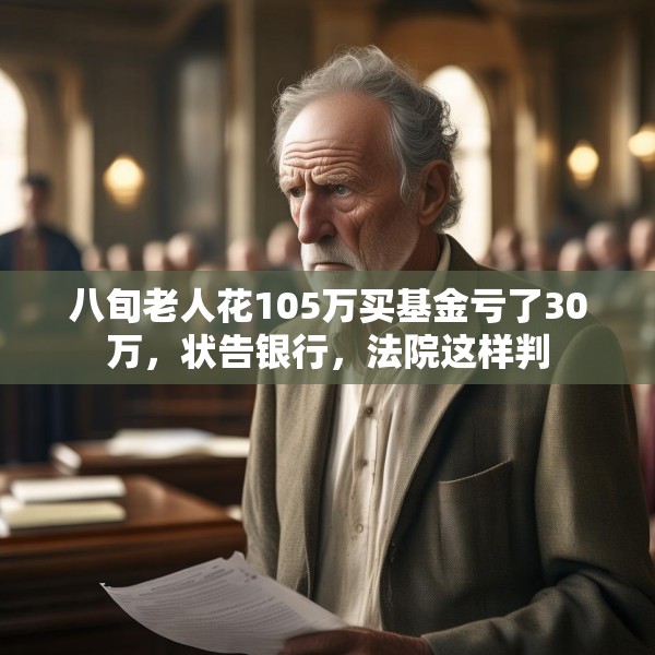 八旬老人花105万买基金亏了30万，状告银行，法院这样判