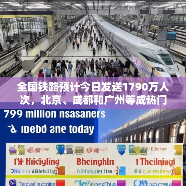 全国铁路预计今日发送1790万人次，北京、成都和广州等成热门出发城市