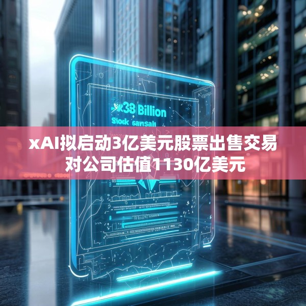 xAI拟启动3亿美元股票出售交易 对公司估值1130亿美元