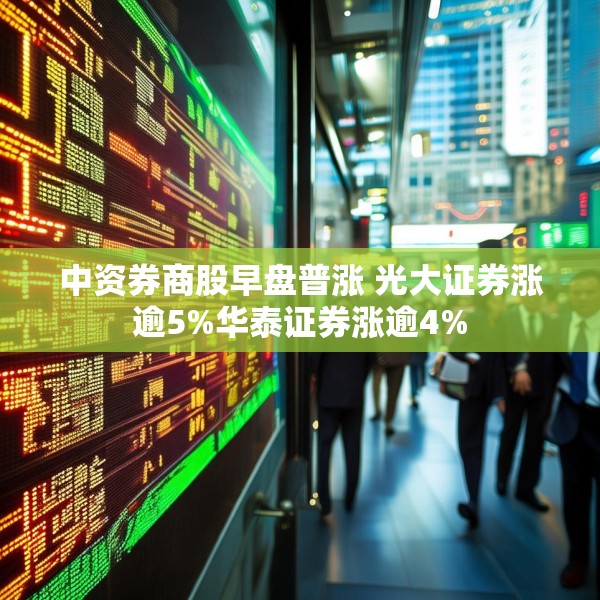 中资券商股早盘普涨 光大证券涨逾5%华泰证券涨逾4%