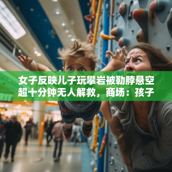 女子反映儿子玩攀岩被勒脖悬空超十分钟无人解救，商场：孩子无碍，有专人处理