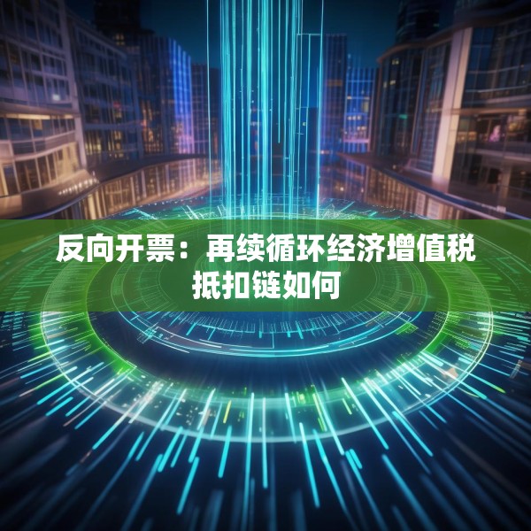 反向开票：再续循环经济增值税抵扣链如何