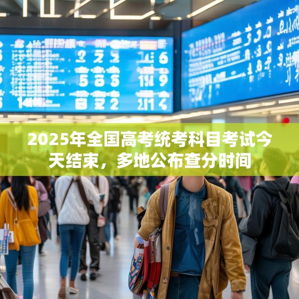 2025年全国高考统考科目考试今天结束，多地公布查分时间