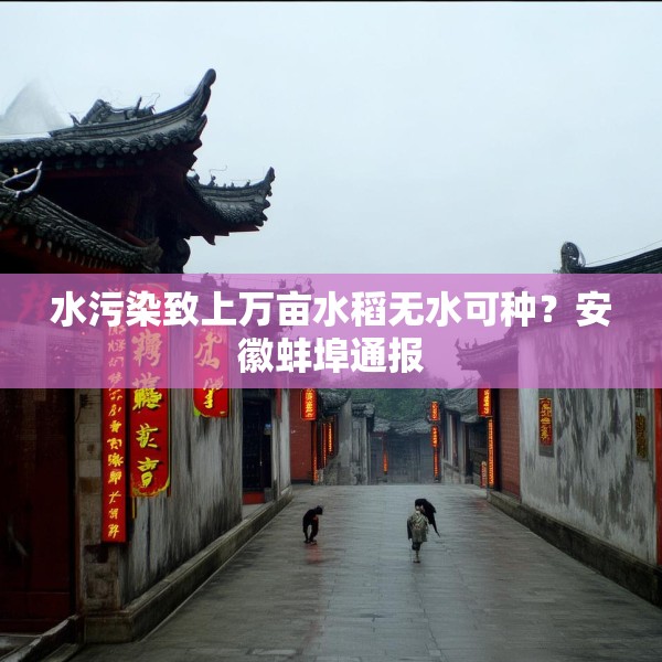 水污染致上万亩水稻无水可种？安徽蚌埠通报