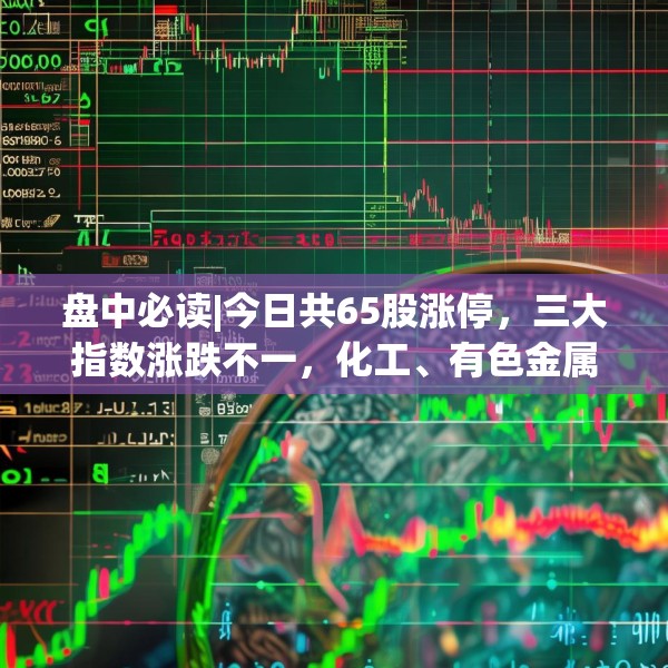 盘中必读|今日共65股涨停，三大指数涨跌不一，化工、有色金属概念逆势活跃