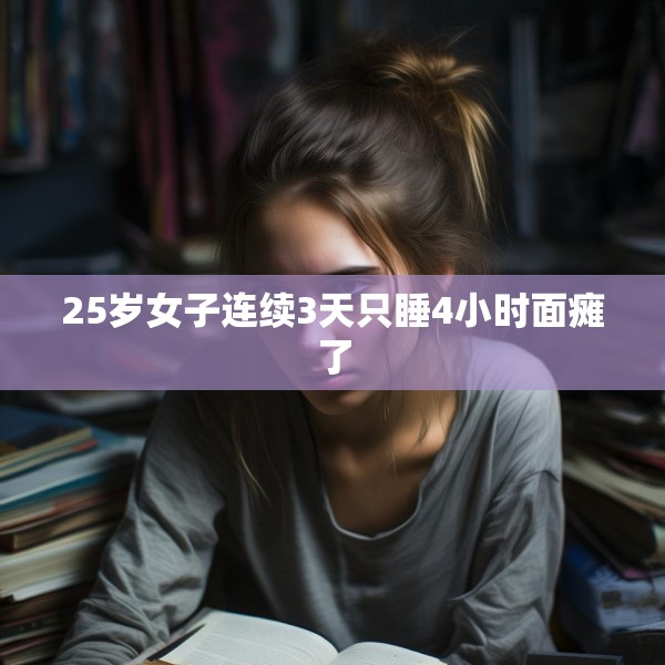 25岁女子连续3天只睡4小时面瘫了