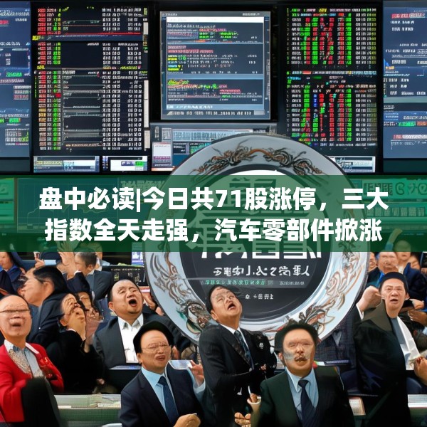 盘中必读|今日共71股涨停，三大指数全天走强，汽车零部件掀涨停潮