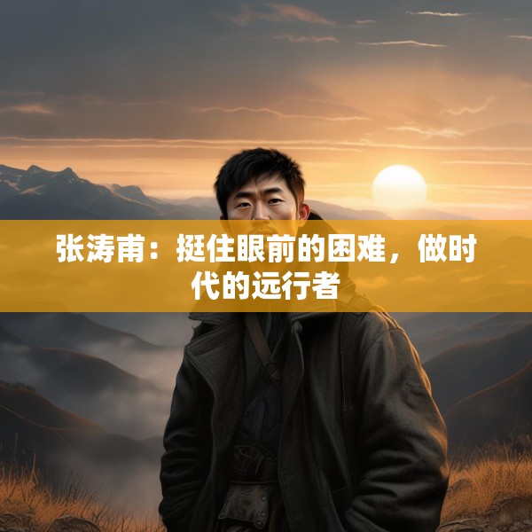 张涛甫：挺住眼前的困难，做时代的远行者
