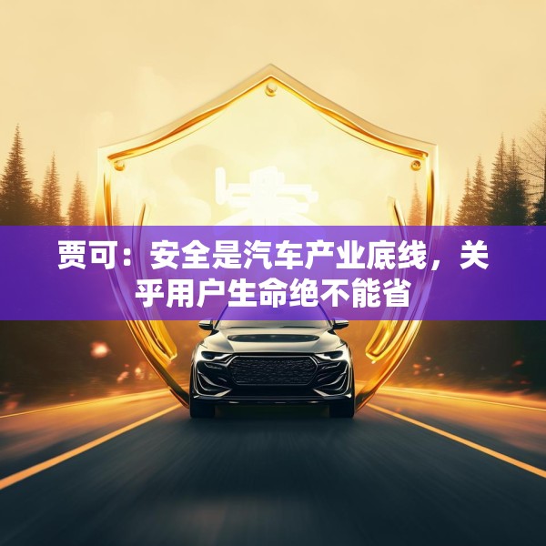 贾可：安全是汽车产业底线，关乎用户生命绝不能省