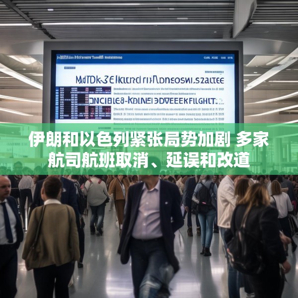 伊朗和以色列紧张局势加剧 多家航司航班取消、延误和改道