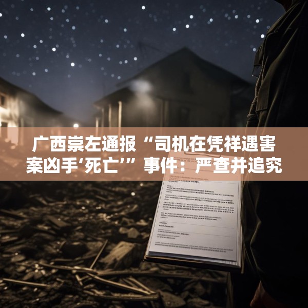 广西崇左通报“司机在凭祥遇害案凶手‘死亡’”事件：严查并追究相关部门和人员责任