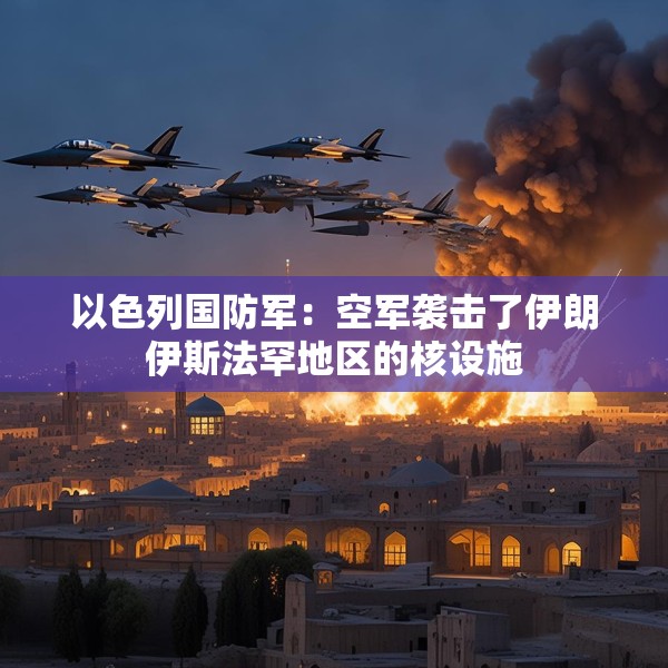 以色列国防军：空军袭击了伊朗伊斯法罕地区的核设施