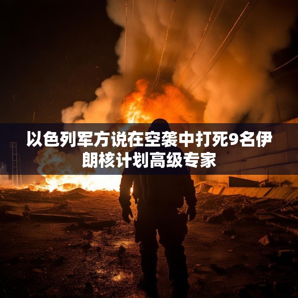以色列军方说在空袭中打死9名伊朗核计划高级专家