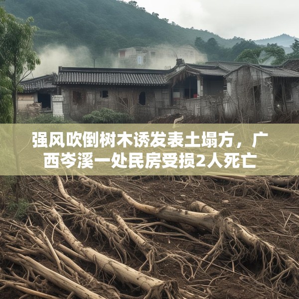 强风吹倒树木诱发表土塌方，广西岑溪一处民房受损2人死亡